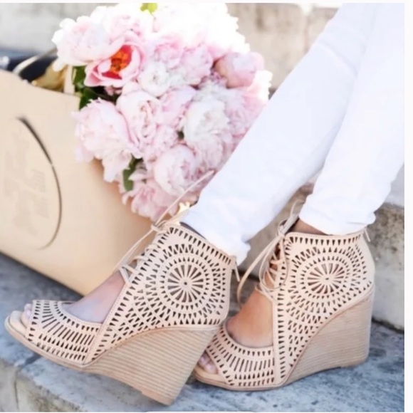 Jeffrey Campbell Shoes - Jeffrey Campbell | Rayos Cut Out Peep Toe Wedge heel sandals shoes women’s 6